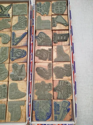 Lote Sellos Antiguos Tinta Portugueses