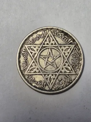 Lote 2 Monedas Marruecos 5 y 100 Francos