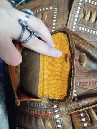 Bolso grande artesanal de cuero