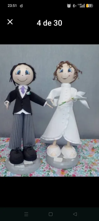 Muñecos de goma eva para boda