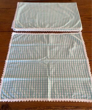 Conjunto Toalha e Guardanapos Algodão Xadrez