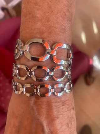 Pulseras de Acero Plateado