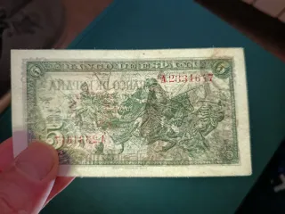 5 Pesetas Banco de España 1945 Serie A