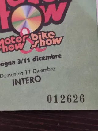 Biglietto Motor Show Bologna 3-11 Dicembre 2016