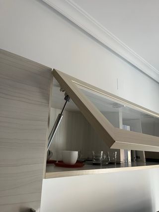 Mueble TV salón madera y cristal (con o sin mesa)