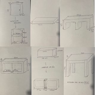 Mueble TV salón madera y cristal (con o sin mesa)