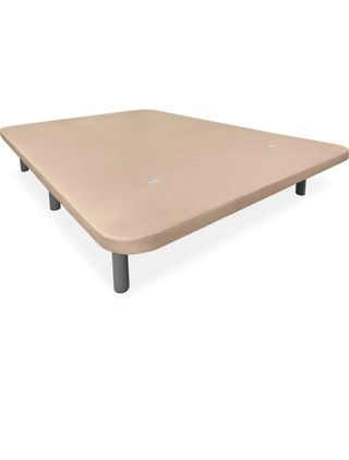 Base de cama tapizada beige