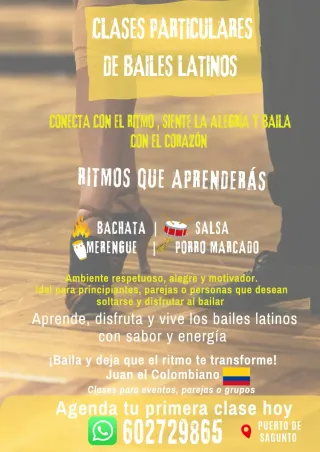 Clases particulares de bailes latinos