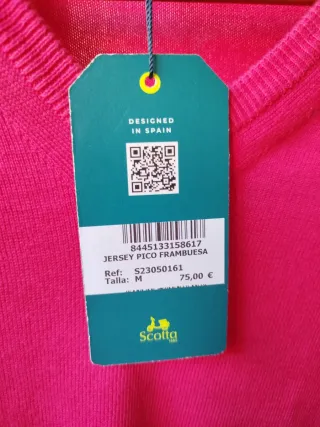 Jersey fucsia scotta escote pico sin estrenar
