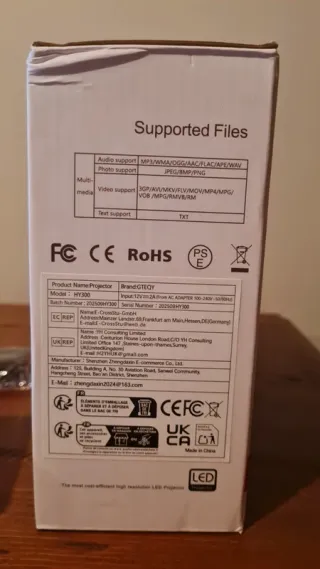 Proyector LED Mini HDMI Blanco