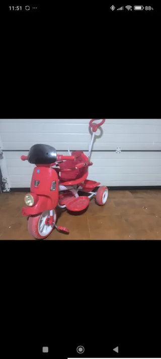 Triciclo Rojo Estilo Moto