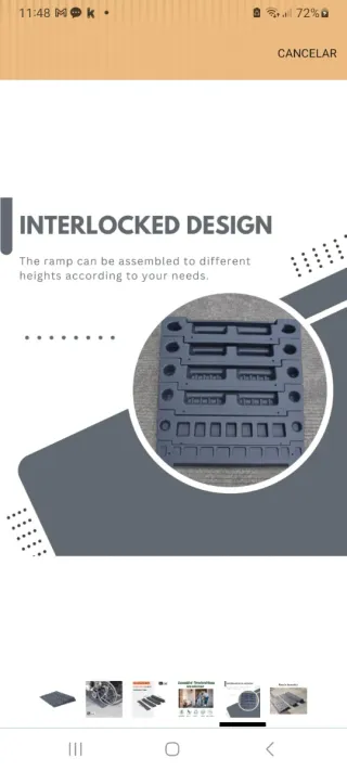 Rampa modular portátil para sillas de ruedas