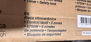 Placa vitrocerámica Kunft nueva sin estrenar