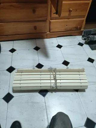 Persiana enrollable exterior madera 65x1m