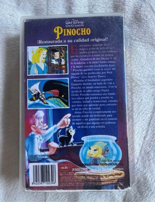Película Pinocho VHS