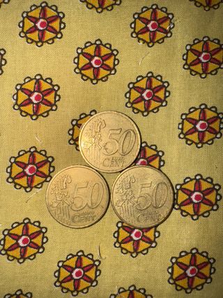 Moneda 50 céntimos Euro RF 2001 y 1999