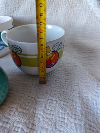 Pack 6 tazas cerámica dibujos distintos tamaños