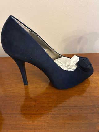 Graceland - Scarpe scamosciate blu con tacco
