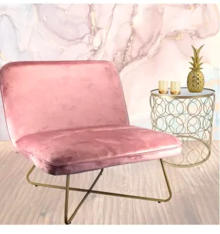 Sillón rosa de terciopelo ,sillón relax, decoraci
