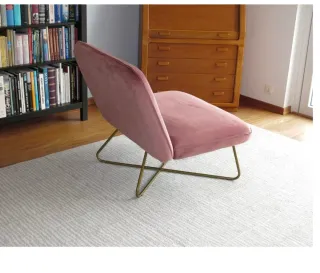 Sillón rosa de terciopelo ,sillón relax, decoraci