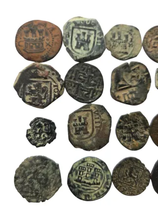 Buen Lote de 24 Monedas de los Austrias