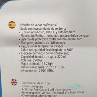 PLANCHA A VAPOR SYTECH SYPV21A