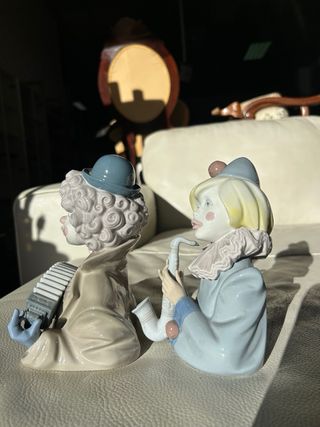 3 figuras Lladró originales payasos y pierrot