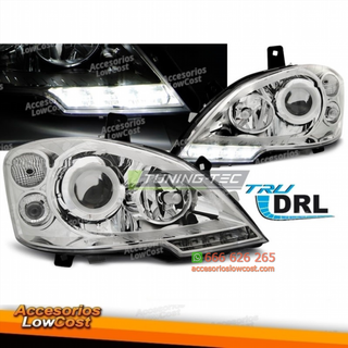 Faros delanteros DRL cromados para Mercedes Vito