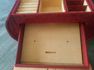 Joyero Organizador Rojo con porta joyas de viaje