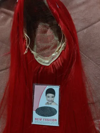 Peluca Cosplay Roja Larga