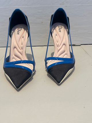 Tacones Dior Pasarela Negro/Azul