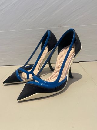 Tacones Dior Pasarela Negro/Azul