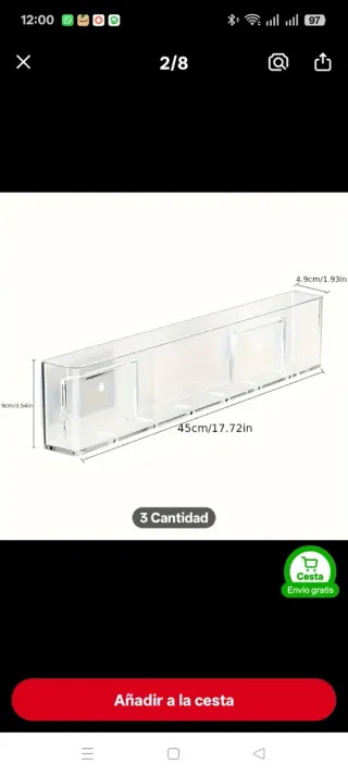 Estantería Plástico Transparente