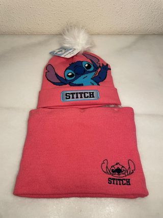 Conjunto Gorro y Braga Stitch Disney