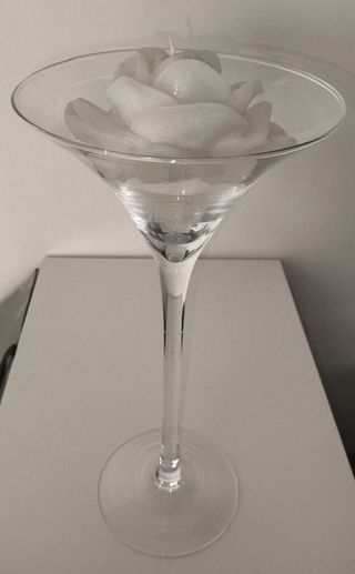 Elegante calice portacandele in vetro