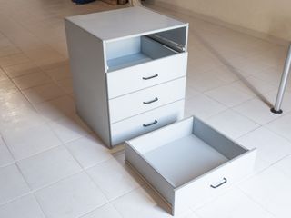 Organizador/Cajonera madera gris 4 cajones