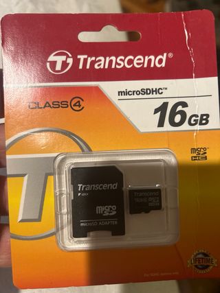 Tarjeta Micro SD HC 16GB con adaptador