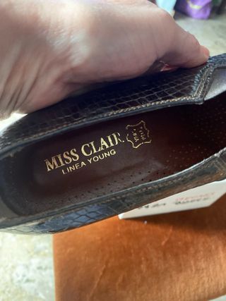 Scarpe donna tacco marroni pitonate 39