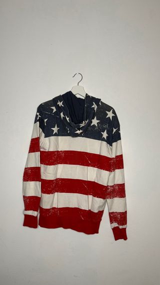 Felpa vintage con bandiera americana