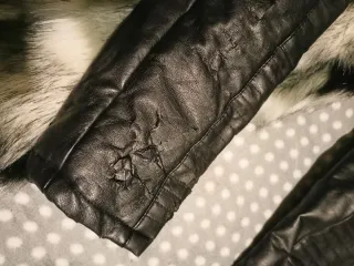 Giacca ecologica pelliccia e pelle