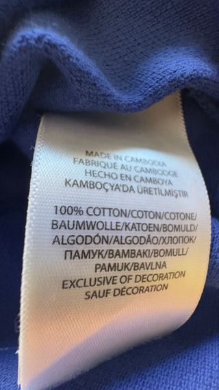 Polo Ralph Lauren Manga Larga Azul Naranja