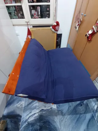 Sofá Cama Futón Ikea Azul 140 X 200cm