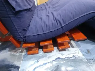 Sofá Cama Futón Ikea Azul 140 X 200cm