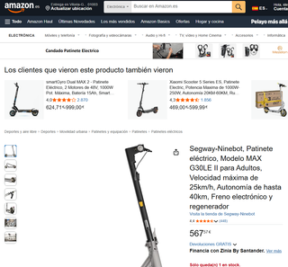 Patinete Eléctrico Segway Ninebot G30LE II