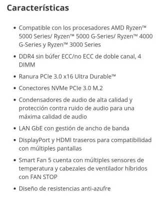 Placa Base Gigabyte A520M DS3H V2 REV 1.0
