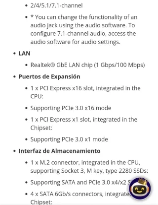 Placa Base Gigabyte A520M DS3H V2 REV 1.0
