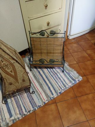 Piezas decorativas forja y bambú