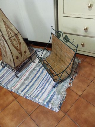 Piezas decorativas forja y bambú