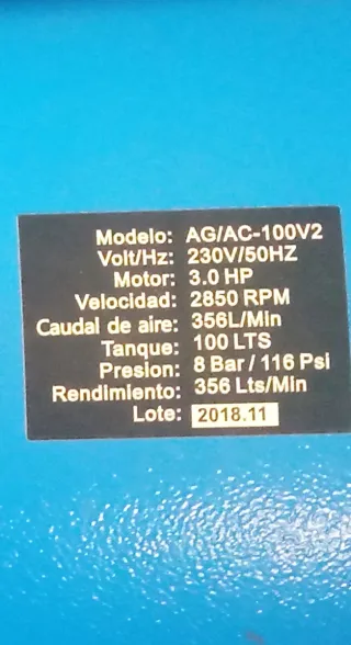 Compresor Aire Grandmaster 100L