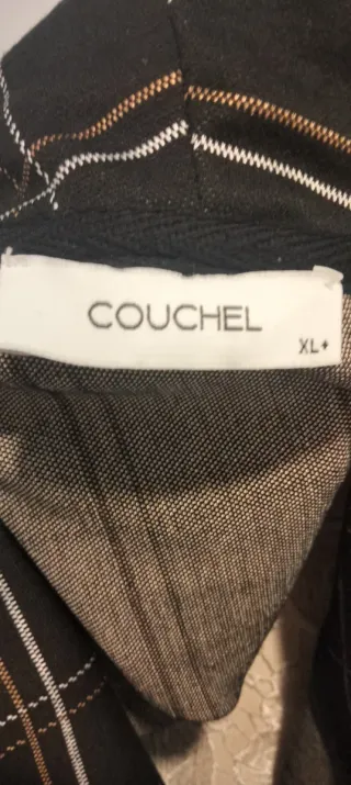 Capa elegante cuadros negro y plata